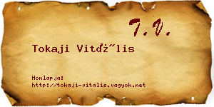 Tokaji Vitális névjegykártya